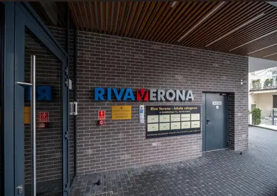 a brick building with a sign that says raynox fono at Verona ElevenFive in Kraków