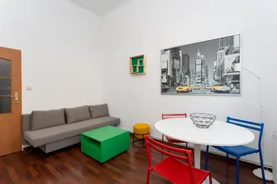 a bathroom with a shower and a toilet in it at Cracow City Centre Apartment by BookingHost in Kraków