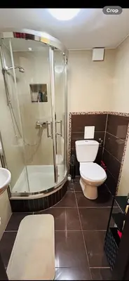 a bathroom with a shower and a toilet and a sink at Old town Krakow in Kraków