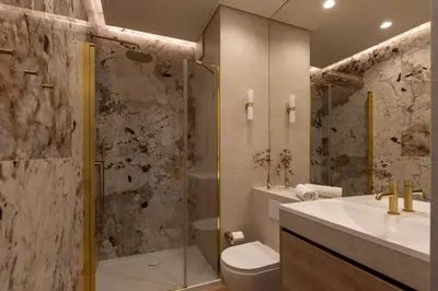 a bathroom with a shower and a toilet and a sink at Sunset Balcony City Center Free Parking in Kraków