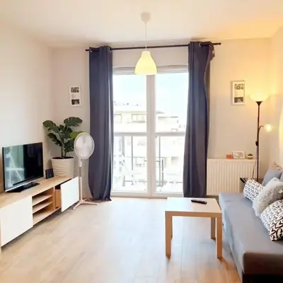 Modern studio on Wrocławska with balcony