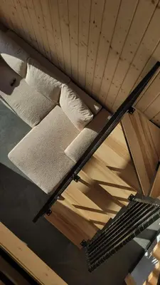 an overhead view of a ceiling in a room at Stodoła na Hamajdówce in Zubrzyca Górna