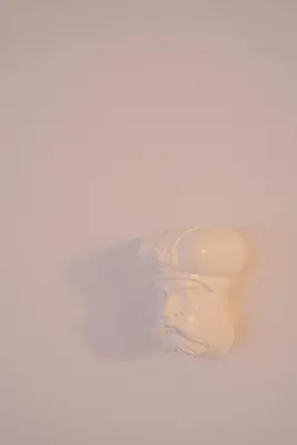 a bust of a man hanging from a wall at Imaginibus by MB Apartments in Kraków