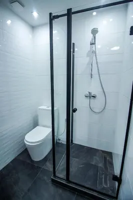 a bathroom with a toilet and a glass shower at Willa Zofia in Rabka