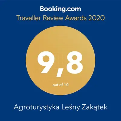 a yellow circle with the number on it at Agroturystyka Leśny Zakątek in Stryszawa