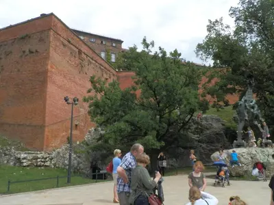 a group of people standing in front of a building at Studio Na Powiślu in Kraków