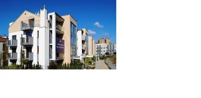 a comparison of two pictures of a city at Apartament Łagiewniki Krakow in Kraków
