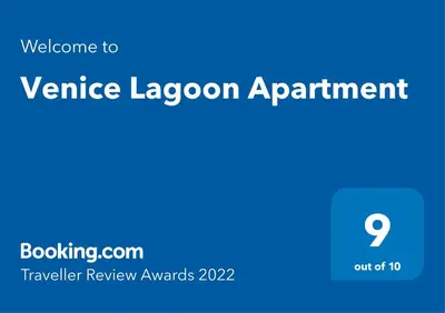 a blue background with the text welcome to venture lagoon appointment at Venice Lagoon Apartment in Kraków