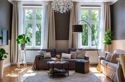 a living room with a couch and a table at Between Old Town and Kazimierz in Kraków