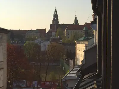 a view of a city from a building at Cracovia in Kraków