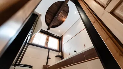 a bathroom with a sink and a toilet at Jaśkowa Chata in Stryszawa