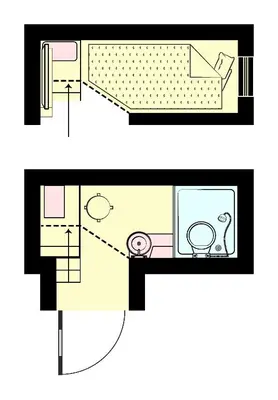 two views of a living room and a bedroom at Yourplace XXS Apartments in Kraków