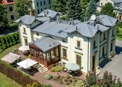 an aerial view of a house with a roof at U Pana Cogito in Kraków