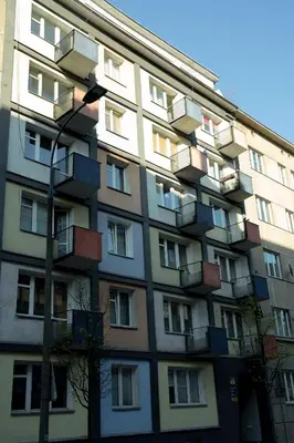 a building with balconies on the side of it at Amazing Apartment, City Centre, Modern, Elegant, Cozy in Kraków