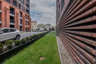 a view from the side of a building at Wawrzyńca Apartment with parking in Kraków
