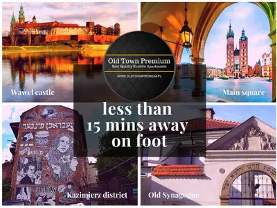 a collage of pictures of cities and buildings at Central Penthouse with terrace in Kraków