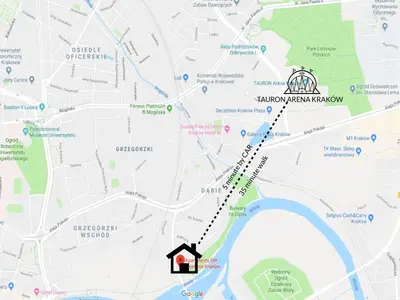 a map of the harry potter trail at Apartments Olit Bajeczna in Kraków