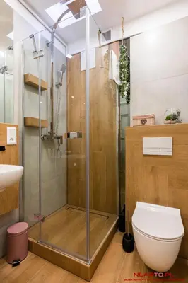 a bathroom with a shower with a toilet and a sink at Apartment Nearto Old Town Daszyńskiego street in Kraków