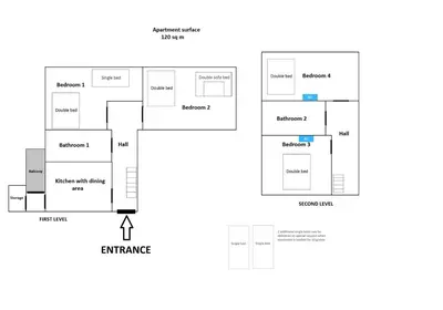 a schematic diagram of the experimental facility at Prestige location apartments Pijarska street in Kraków