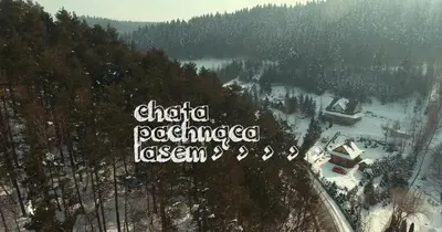 a sign that says choco patagonlezlezlezlezlezlezlezlez at CHATA PACHNĄCA LASEM in Andrychów