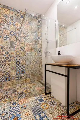a bathroom with a shower and a sink at Old Town Topolowa 48 in Kraków