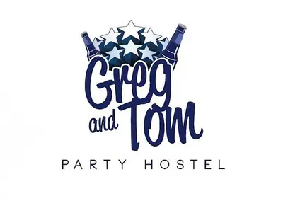 a sign for a nightclub with stars and a roof at Greg&Tom Party Hostel in Kraków