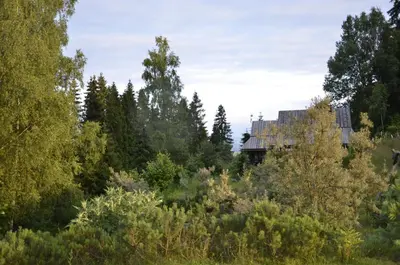 a house in the middle of a forest of trees at Mountain chalet SmoLenisko domek w górach in Nowy Targ