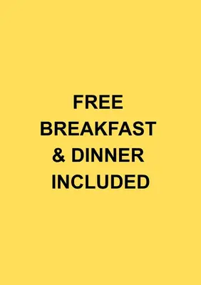 a sign that reads free breakfast and dinner included at Greg&Tom Beer House Hostel in Kraków