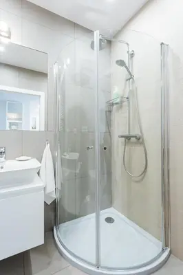 a bathroom with a shower and a sink at Harmo Old Town with Spacious Sunny Terrace in Kraków