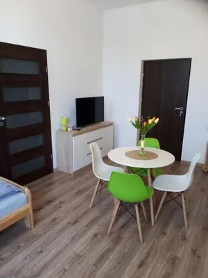 a room with a table and chairs and a tv at Torino in Zator