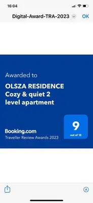 a screenshot of a tsa reference screen on a cell phone at OLSZA RESIDENCE Cozy & quiet 2 level apartment in Kraków