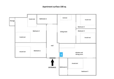 a block diagram of the experimental surface trial at Top Location Apartments Topolowa Street in Kraków
