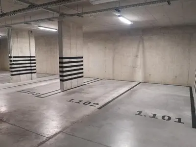 an empty room with a basketball court in it at NOVUM Apartment with Parking in Kraków