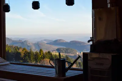 a window with a view of a mountain view at OSADA WASYLÓWKA in Laskowa