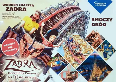 a flyer for a magazine with a collage of attractions at Apartament DeLuxe 1 in Oświęcim