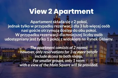a flyer for a resort in a city at night at Main Square 18 view 2 in Kraków