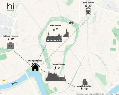 a map of the wizarding world of hogwarts at Stylish apartment close to Wawel, Old Town Studio, Main Sq. 3 min in Kraków