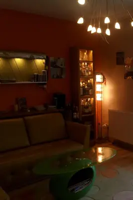 a living room with a couch and a table at Chata Mego Brata in Limanowa