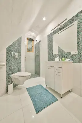 a bathroom with a sink toilet and a shower at Dom na Wichrowym Wzgórzu in Łętownia Dolna