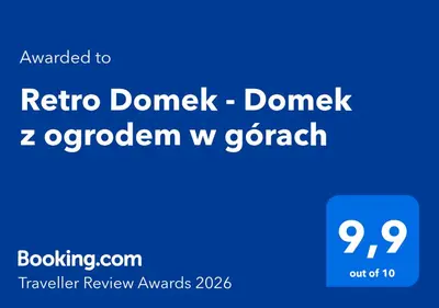 a blue box with the text return donate donate openiden wgradient at Retro Domek - Domek z ogrodem w górach in Sułkowice