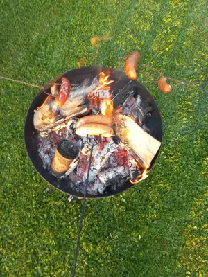 a grill with a bunch of food on it at Dom Pod Gaikiem in Łękawica