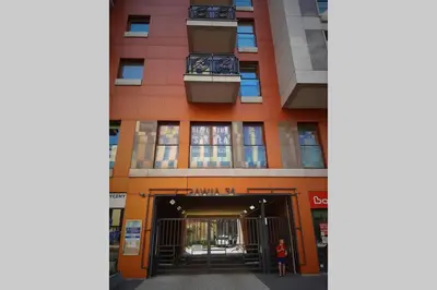 a view of the front of a building at Apartament z tarasem - Appartment with tarace in Kraków