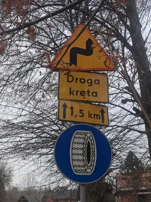 a sign for a dipoko kerkeria on a street at Babia Chata in Zawoja