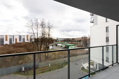 a view from the balcony of a building at Family Apartment Nearto Old Town Vermelo by NEARTOpl in Kraków