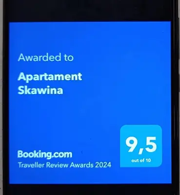 a blue screen with the text awarded to agreement skynvisor at Apartament Skawina in Skawina
