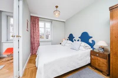a bedroom with a bed and a window at In The Heart Of Jewish Quarter - Old Synagogue - by Upstairs in Kraków