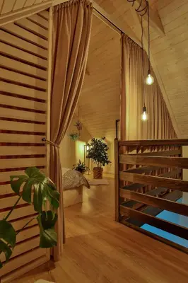 an open door to a porch with a house at Domki i tyle in Rabka