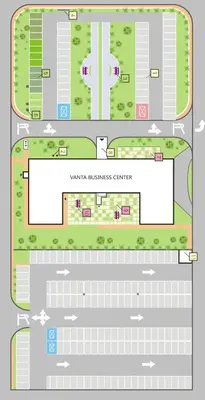 a site plan for a warehouse center at VANTA Business Center in Skawina