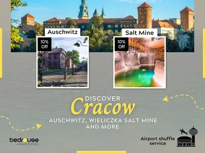 a collage of pictures of different cities and towns at Cozy Apartment in the heart of Cracow, Jewish District in Kraków