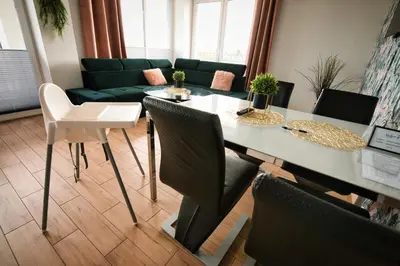 a map of a city with red pinpoint arrows at Apartament The Palm 35 by Housine in Zator